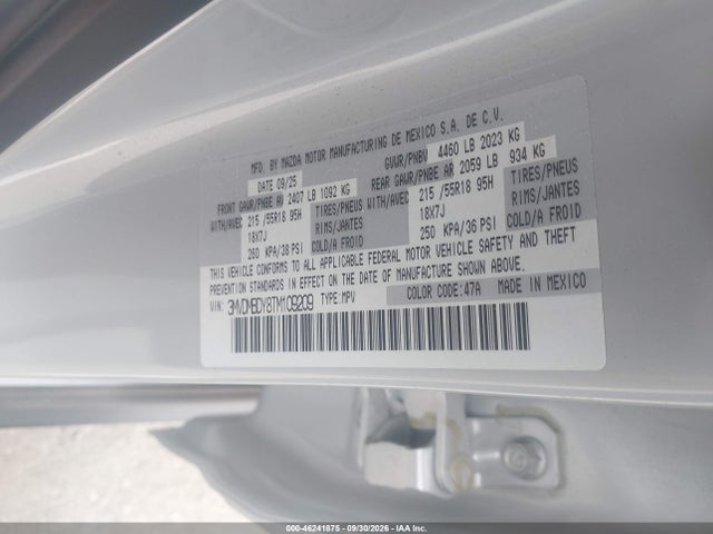 Продаж на аукціоні авто 2026 Mazda Cx-30 2.5 Turbo Aire Edition, vin: 3MVDMBDY8TM109209, номер лоту: 46241875