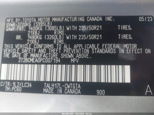 2T2BCMEA0PC007194 Lexus Rx 500h F Sport Performance