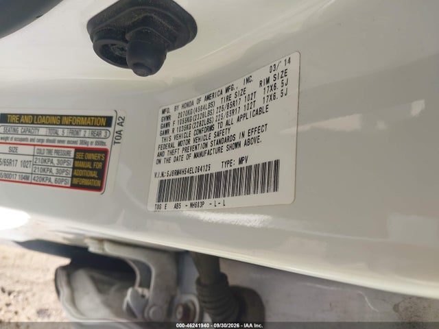 Продаж на аукціоні авто 2014 Honda Cr-v Ex, vin: 5J6RM4H54EL064125, номер лоту: 46241940