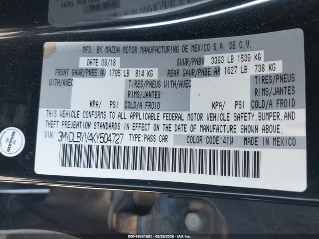 Toyota YARIS LE 2019 3MYDLBYV4KY504727 Image 9
