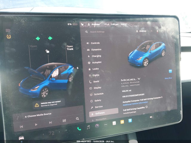 5YJYGDEE2MF240281 Tesla Model Y Long Range Dual Motor All-wheel Drive