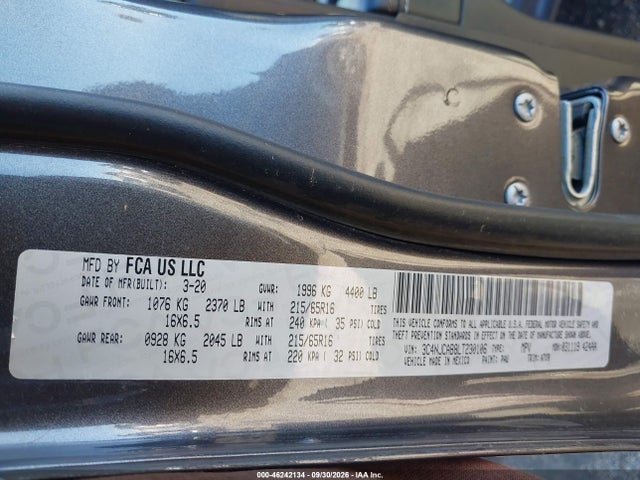 Продаж на аукціоні авто 2020 Jeep Compass Sport Fwd, vin: 3C4NJCAB8LT230106, номер лоту: 46242134
