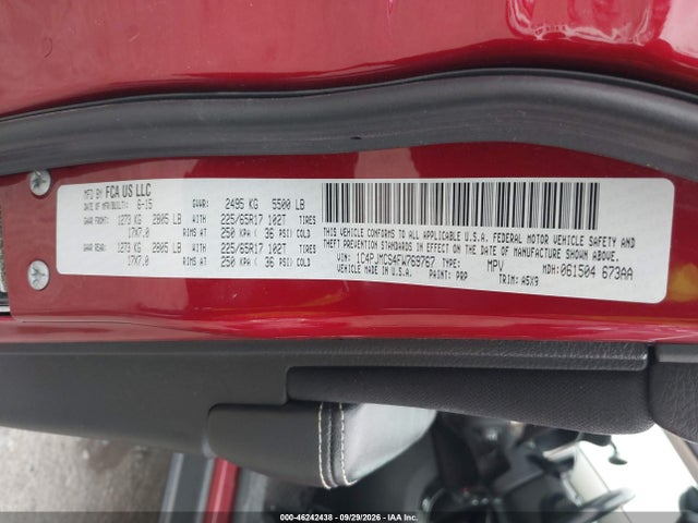 Продажа на аукционе авто 2015 Jeep Cherokee Latitude, vin: 1C4PJMCS4FW769767, номер лота: 46242438