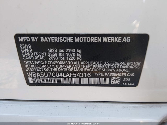 BMW M340I 2020 WBA5U7C04LAF54316 Image 9