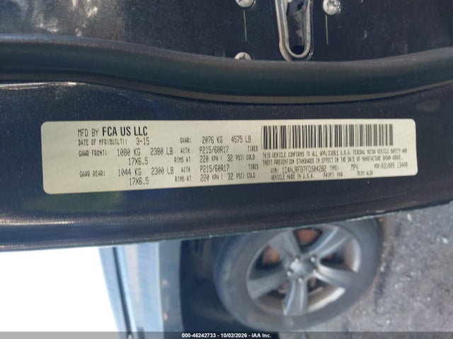 Продаж на аукціоні авто 2015 Jeep Patriot High Altitude Edition, vin: 1C4NJRFB7FD304282, номер лоту: 46242733