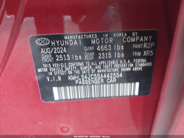 Hyundai Sonata N Line 2025 KMHL54JC5SA442554 Image 9