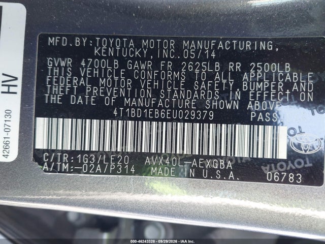 Продаж на аукціоні авто 2014 Toyota Avalon Hybrid Xle Touring, vin: 4T1BD1EB6EU029379, номер лоту: 46243328