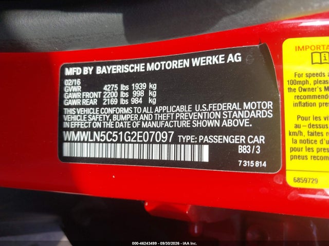 Продажа на аукционе авто 2016 Mini Clubman Cooper, vin: WMWLN5C51G2E07097, номер лота: 46243499