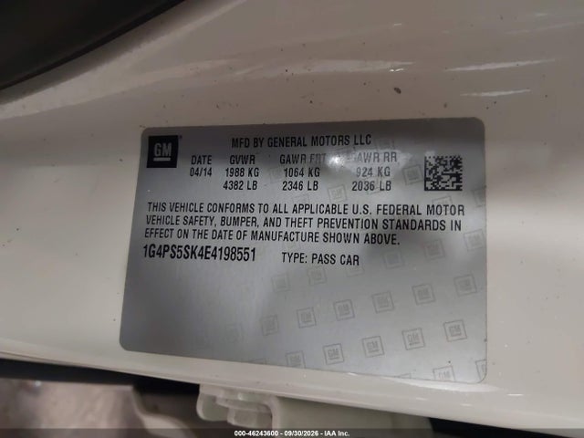 Продаж на аукціоні авто 2014 Buick Verano Leather Group, vin: 1G4PS5SK4E4198551, номер лоту: 46243600