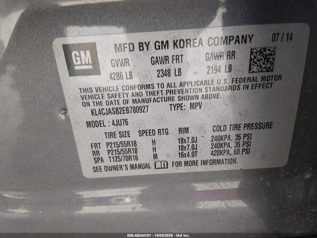 Buick Encore 2014 KL4CJASB2EB780927 Image 9