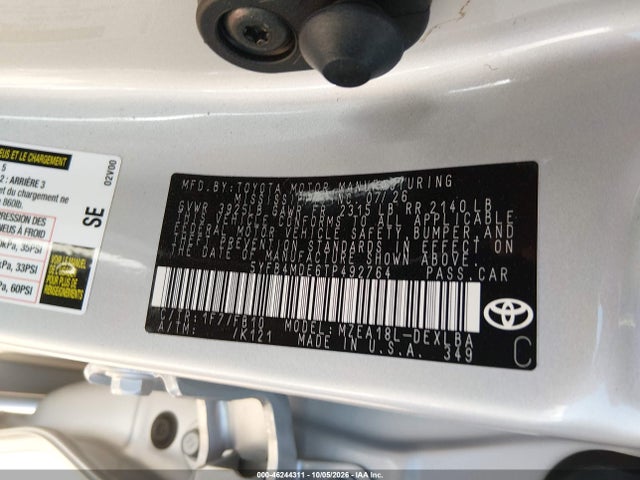 Toyota COROLLA LE 2026 5YFB4MDE6TP492764 Image 9