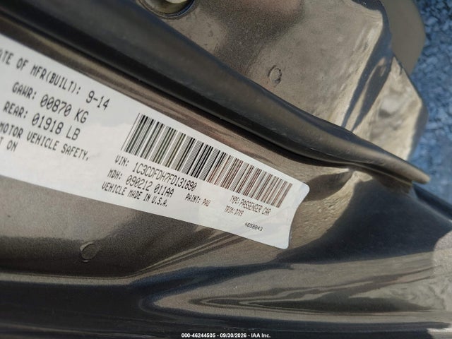 46244505 :رقم المزاد ، 1C3CDFDH7FD131890 vin ، 2015 Dodge Dart Aero مزاد بيع