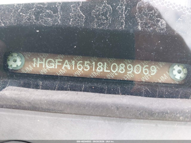 Aukcja sprzedaży 2008 Honda Civic Lx, vin: 1HGFA16518L089069, numer aukcji: 46244553
