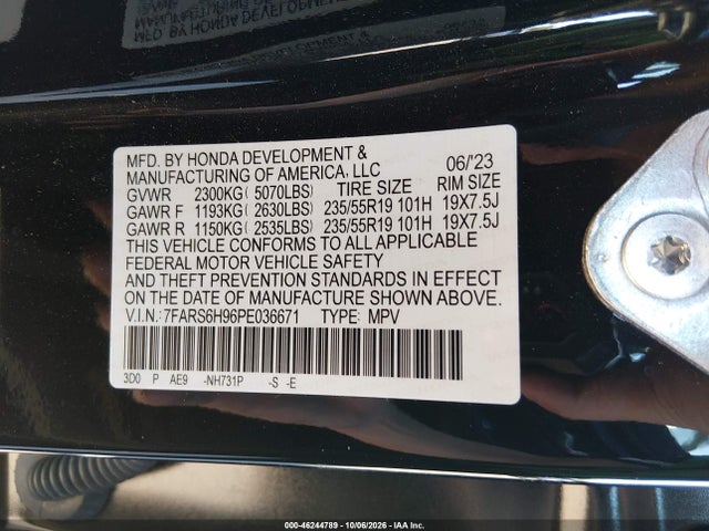 Продаж на аукціоні авто 2023 Honda Cr-v Hybrid Sport Touring, vin: 7FARS6H96PE036671, номер лоту: 46244789