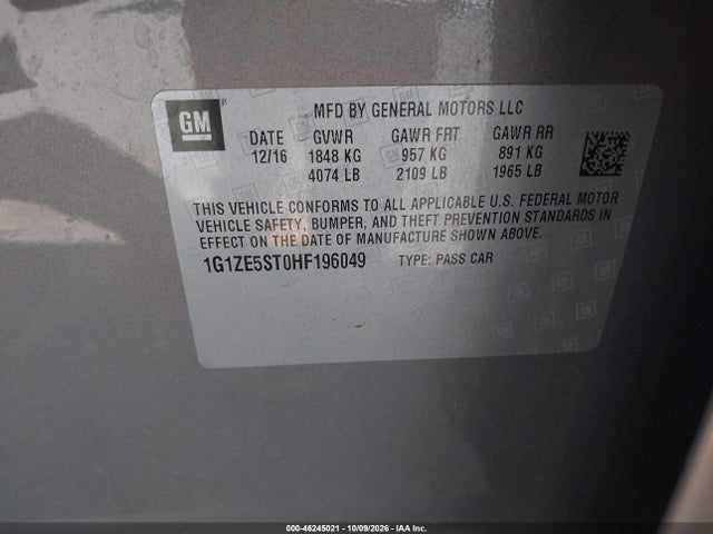 Chevrolet MALIBU 1LT 2017 1G1ZE5ST0HF196049 Image 9