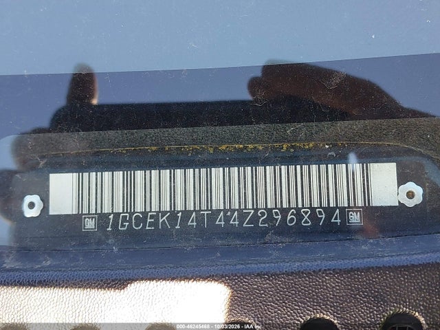 Aukcja sprzedaży 2004 Chevrolet Silverado 1500 Ls, vin: 1GCEK14T44Z296894, numer aukcji: 46245468