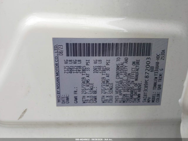 Продажа на аукционе авто 2023 Nissan Rogue Sl Intelligent Awd, vin: 5N1BT3CB9PC872003, номер лота: 46245632