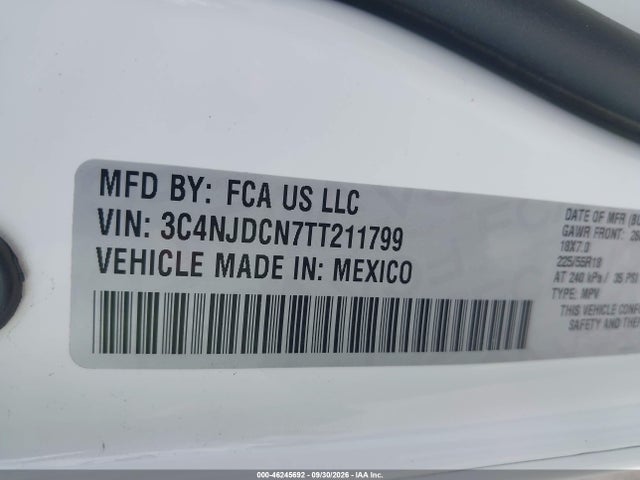 Продажа на аукционе авто 2026 Jeep Compass Limited, vin: 3C4NJDCN7TT211799, номер лота: 46245692