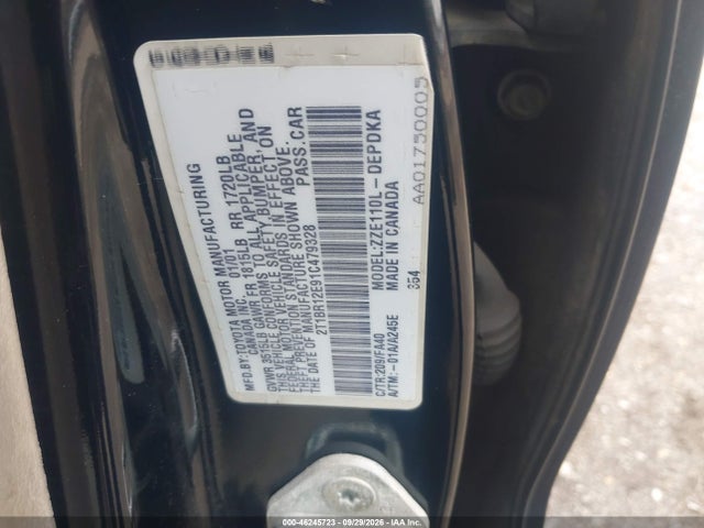 Aukcja sprzedaży 2001 Toyota Corolla Le, vin: 2T1BR12E91C479328, numer aukcji: 46245723