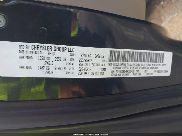 Продаж на аукціоні авто 2014 Dodge Grand Caravan American Value Pkg, vin: 2C4RDGBGXER129438, номер лоту: 46245733