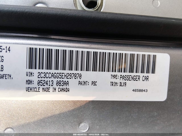 2014 Chrysler 300 300s მანქანა იყიდება აუქციონზე, vin: 2C3CCAGG5EH297870, აუქციონის ნომერი: 46245752
