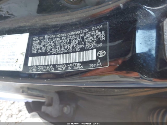 Продаж на аукціоні авто 2004 Toyota Prius, vin: JTDKB20U440107155, номер лоту: 46246007