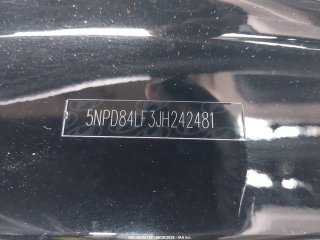 46246139 :رقم المزاد ، 5NPD84LF3JH242481 vin ، 2018 Hyundai Elantra Sel مزاد بيع