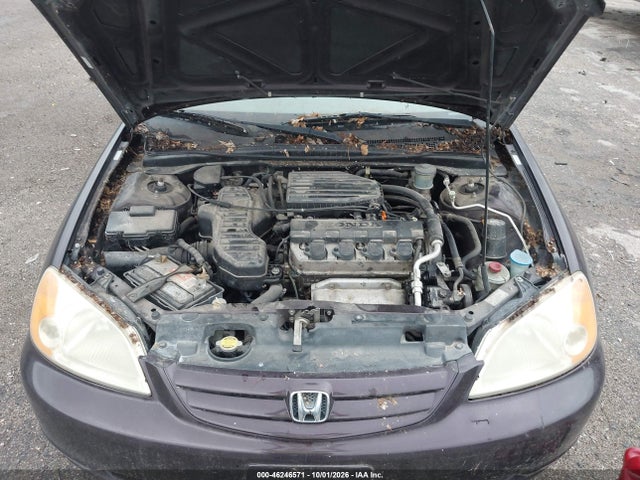 46246571 :رقم المزاد ، JHMES16581S006061 vin ، 2001 Honda Civic Lx مزاد بيع