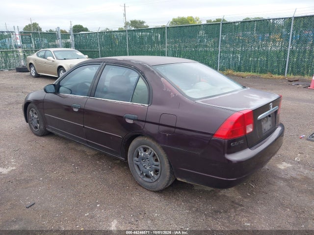 46246571 :رقم المزاد ، JHMES16581S006061 vin ، 2001 Honda Civic Lx مزاد بيع