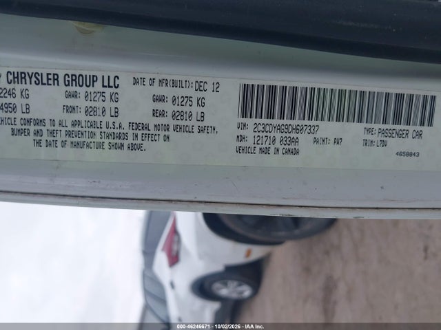 Aukcja sprzedaży 2013 Dodge Challenger Sxt, vin: 2C3CDYAG9DH607337, numer aukcji: 46246671