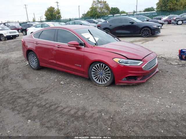 2018 Ford Fusion Hybrid Titanium მანქანა იყიდება აუქციონზე, vin: 3FA6P0RU3JR181548, აუქციონის ნომერი: 46247059