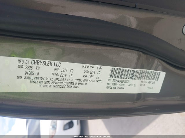 2008 Dodge Charger მანქანა იყიდება აუქციონზე, vin: 2B3KA43R88H285241, აუქციონის ნომერი: 46247572