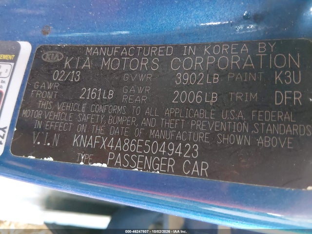 KIA FORTE EX 2014 KNAFX4A86E5049423 Image 9