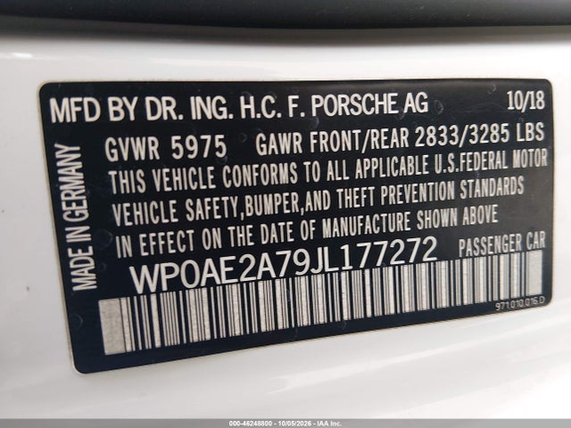 Porsche Panamera E-hybrid 4 2018 WP0AE2A79JL177272 Image 9