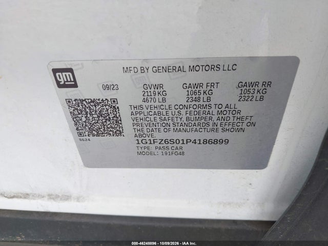 Aukcja sprzedaży 2023 Chevrolet Bolt Euv Fwd Premier, vin: 1G1FZ6S01P4186899, numer aukcji: 46248896