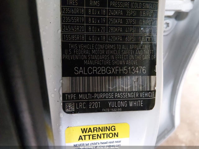 Aukcja sprzedaży 2015 Land Rover Discovery Sport Hse, vin: SALCR2BGXFH513476, numer aukcji: 46248919