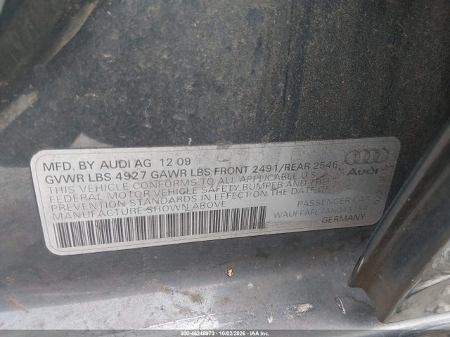 Продажа на аукционе авто 2010 Audi A4 2.0t Premium, vin: WAUFFAFL7AN043154, номер лота: 46248973