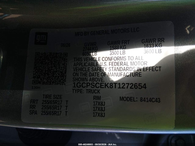 Chevrolet Colorado Lt 2026 1GCPSCEK8T1272654 Image 9