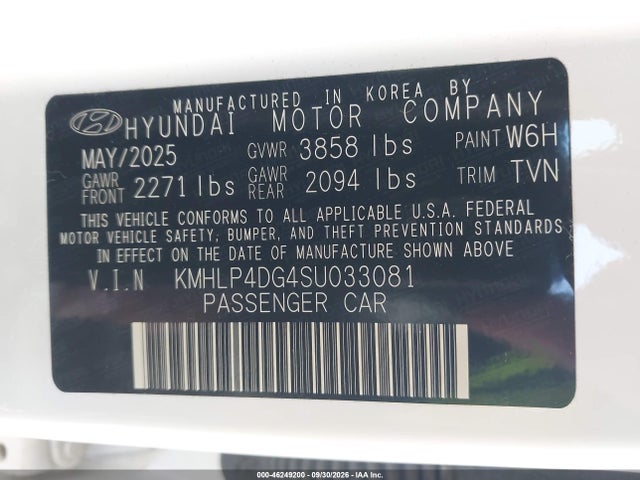 Hyundai Elantra Limited 2025 KMHLP4DG4SU033081 Image 9