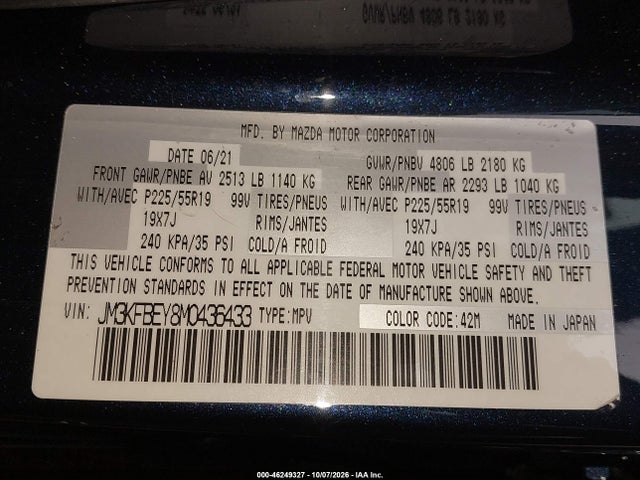 JM3KFBEY8M0436433 Mazda Cx-5 Signature