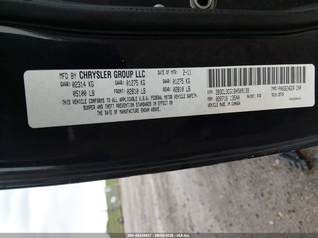Aukcja sprzedaży 2011 Dodge Charger, vin: 2B3CL3CG1BH509139, numer aukcji: 46249437