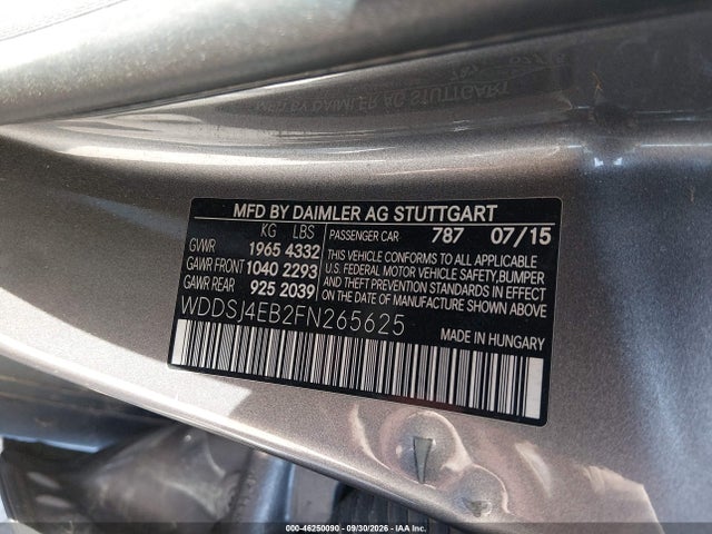 Mercedes-Benz CLA 250 2015 WDDSJ4EB2FN265625 Image 9