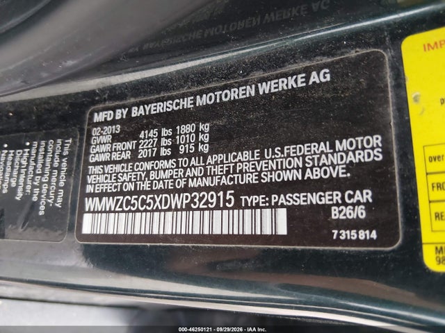 46250121 :رقم المزاد ، WMWZC5C5XDWP32915 vin ، 2013 Mini Countryman Cooper S مزاد بيع