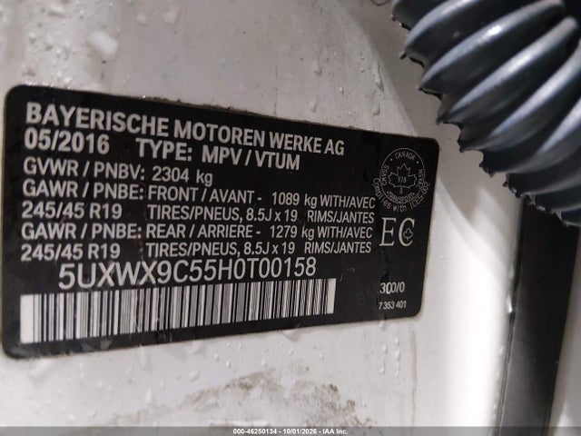 5UXWX9C55H0T00158 BMW X3 Xdrive28i