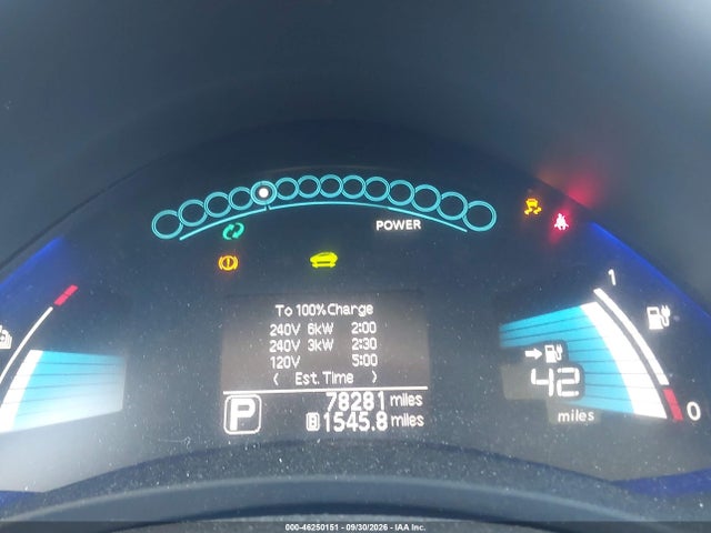 Продаж на аукціоні авто 2016 Nissan Leaf S, vin: 1N4AZ0CP6GC305181, номер лоту: 46250151