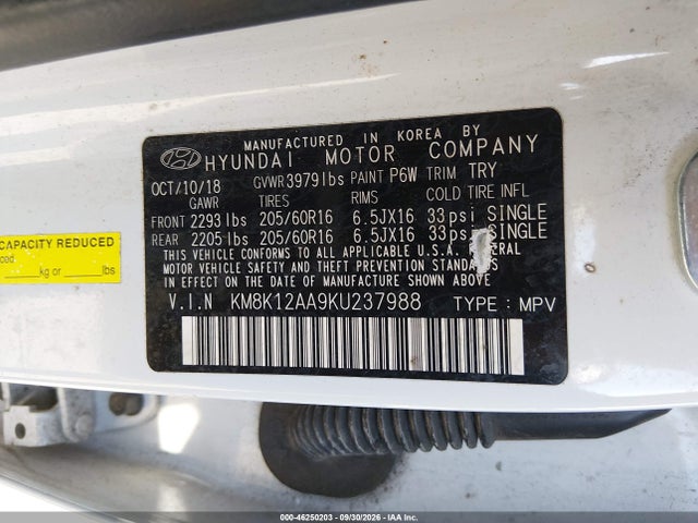 Hyundai Kona Se 2019 KM8K12AA9KU237988 Image 9
