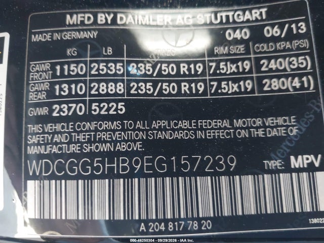 Продажа на аукционе авто 2014 Mercedes-benz Glk 350, vin: WDCGG5HB9EG157239, номер лота: 46250304