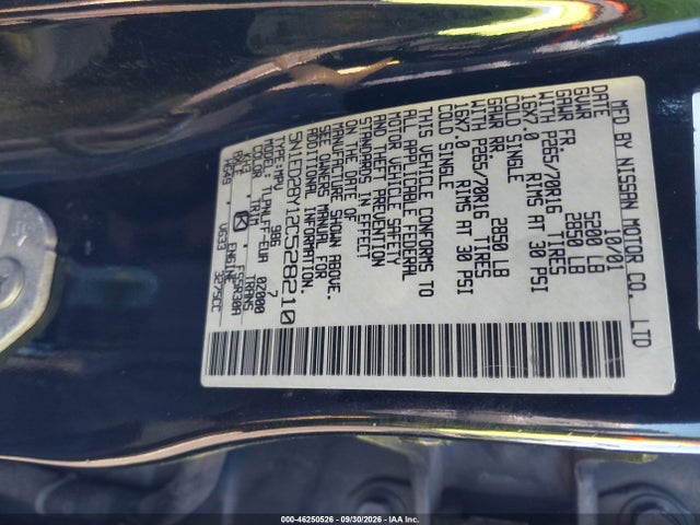 Продаж на аукціоні авто 2002 Nissan Xterra Se, vin: 5N1ED28Y12C528210, номер лоту: 46250526