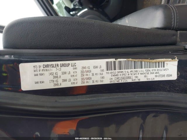 Продаж на аукціоні авто 2013 Dodge Durango Crew, vin: 1C4RDJDG6DC695811, номер лоту: 46250632