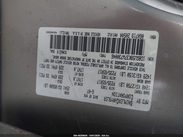Продаж на аукціоні авто 2007 Dodge Nitro Slt/rt, vin: 1D8GU58K37W730046, номер лоту: 46250649